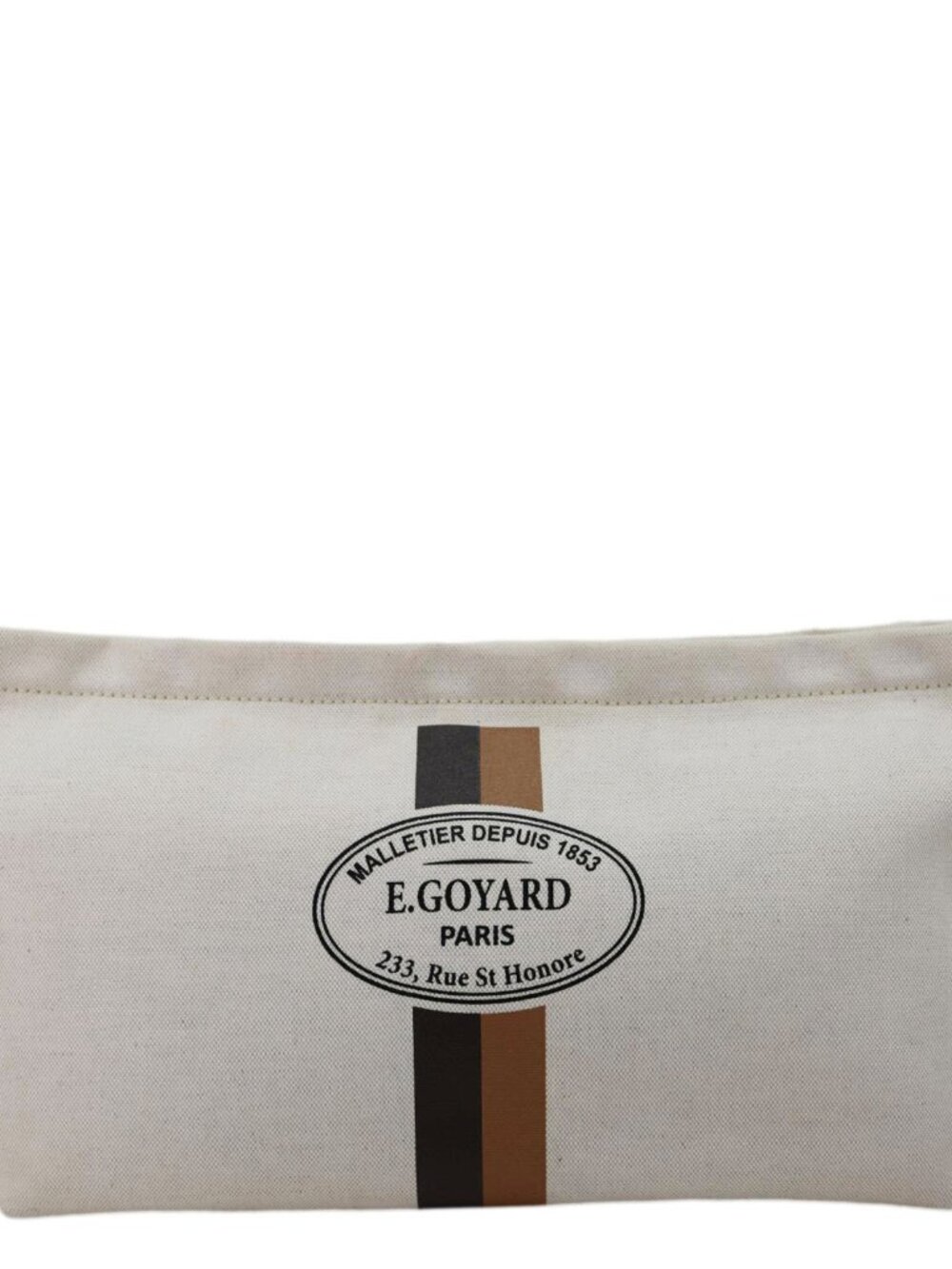 Goyard  Necessaire Cotton Canvas Organizer Pouch Off White